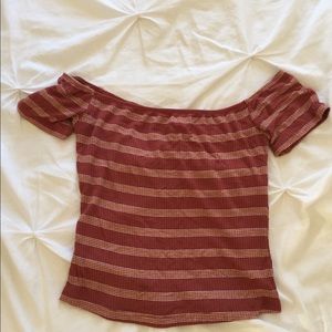 Off the shoulder orangey shirt from target NWOT